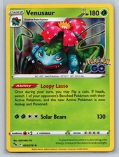 Venusaur 003/078 Holo Rara Carta Pokemon GO Grass Stage 2 Kanto Pokemon TCG