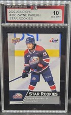 22-23 Upper Deck CHL Zayne Parekh Star Rookies 🚨🚨🚨 KSA 10 Gem Mint 