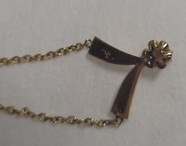 Vintage 14K Solid Yellow Gold Authentic Real Diam… - image 6