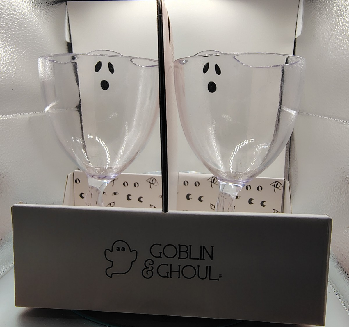 Goblin Ghoul Set 2 Clear Acrylic Halloween Ghosts Margarita