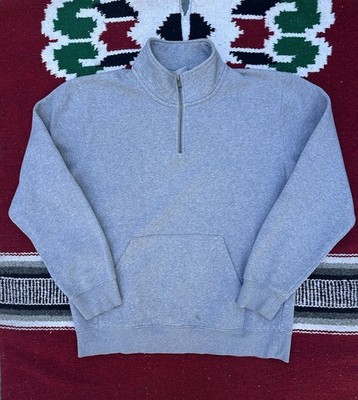 Carhartt Work in Progress 1/4 Zip Chase Crewneck Fleece Gray Men s Large