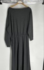 Express Womens Gray Long Sleeve Wide-Leg Classic One-Piece Jumpsuit Size Large — photo 2