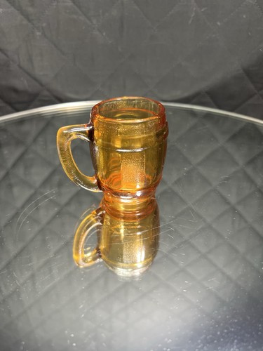 70er Jahre (4) Miniatur Braunglas Whiskyfass Becher Schnapsgläser - Bild 6 von 7