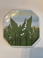 Vintage Arabia Finland Wall Plate Lilly Of The Valley With Original Box