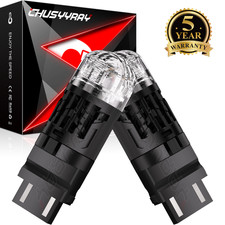 2PCS 7443 7440 LED Amber Brake Stop Tail Parking Light Bulbs Super Bright