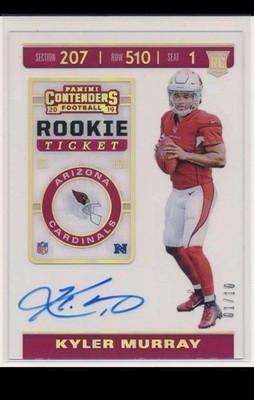 2019 PANINI CONTENDERS KYLER MURRAY CLEAR ACETATE ROOKIE TICKET AUTOGRAPH 1/10!