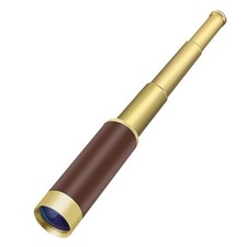 Pirate Monocular Telescope for Kids  Adults, Handheld Collapsible Brass Tele...