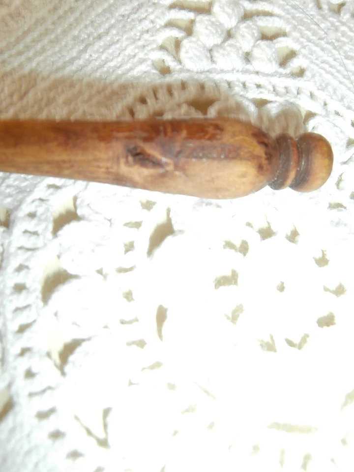 Mostaza de madera torneada primitiva antigua ~ sal ~ cuchara de especias ~ hecha en Francia Foto 4 de 4