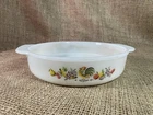 VTG-Anchor Hocking/Fire King 8"Pie Plate,Chanticleer Rooster Pattern-made in USA
