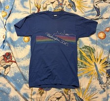 Vintage Washington D.C. T-Shirt Size M Single Stitch Velva Sheen Tourist Tee VTG