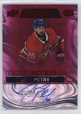 2021-22 Upper Deck Credentials Ticket Access Autos Red /10 Jeff Petry Auto 0q3