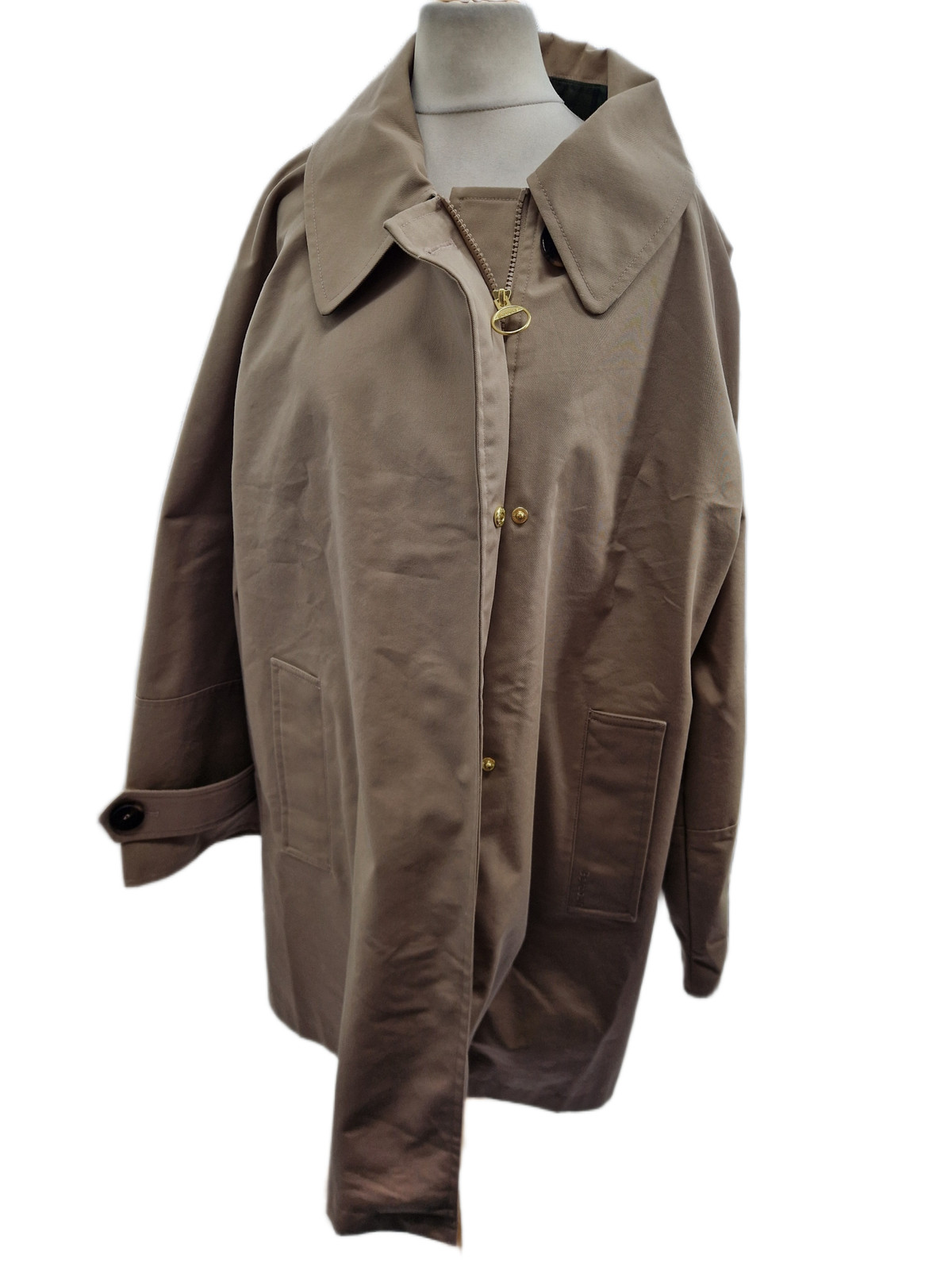 Barbour Kennedy Women's Longline Showerproof Jacket - Beige - UK 16 (Mark)