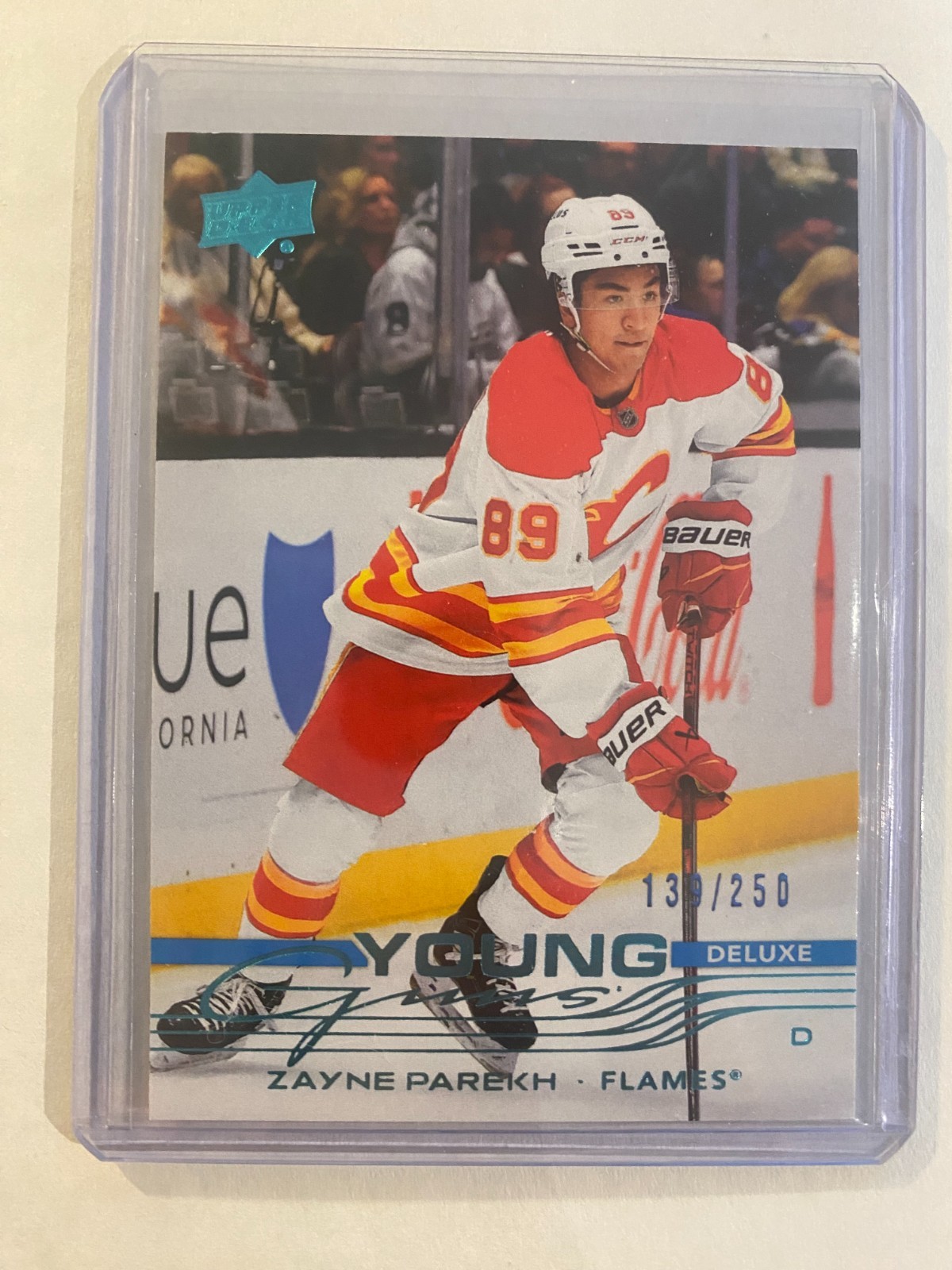 2025-26 Upper Deck Series 1 Young Guns Deluxe Zayne Parekh Calgary #236 SP/250