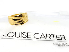 Louise Carter Sandbank Ring 18k gold PVD sz 8