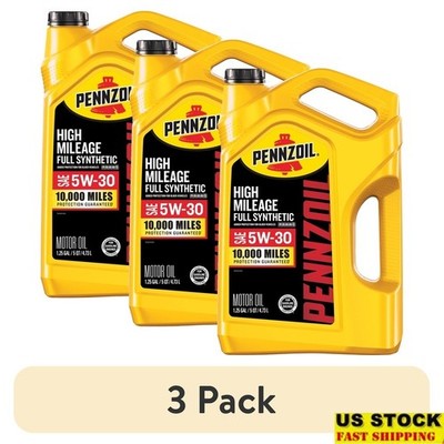 High Mileage Full Synthetic 5W-30 Motor Oil Engine Protection Seal Swell New