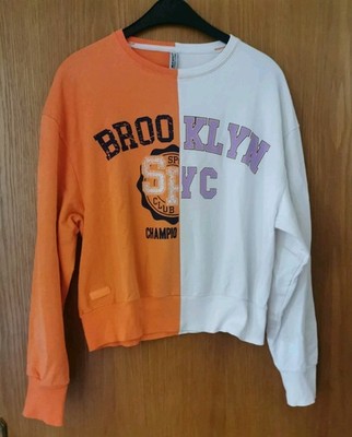 Blue effect  Sweatshirt Orange Weiß Gr. 176 - NEU! 