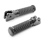 Black CNC Front Foot Pegs POLE For Suzuki GSX-S1000F 15 16 17 18 19 20
