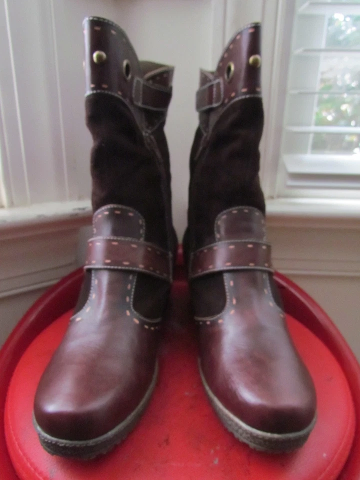 SPRING STEP L'ARTISTE BROWN LEATHER WOMEN'S BOOTS SIZE 41 (EUR) - Image 3 of 4