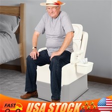 Portable Bedside Toilet Chair Shower Commode Seat Bathroom Potty Stool Adult