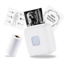 LFPERT Sticker Printer, TP6 Print Pods Mini Portable Bluetooth White 