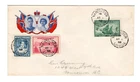 P587 Canada / Newfoundland - FDC 1949 Cabot Ship - Dual Franking Patriotic Cover