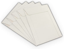 5 12.75 X 15 Rigid Photo Mailers Stay Flats White Cardboard Self Seal Envelopes