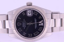 ROLEX DATEJUST MIDSIZE OYSTERSTEEL & 18K WHITE GOLD AUTOMATIC WATCH REF 178274