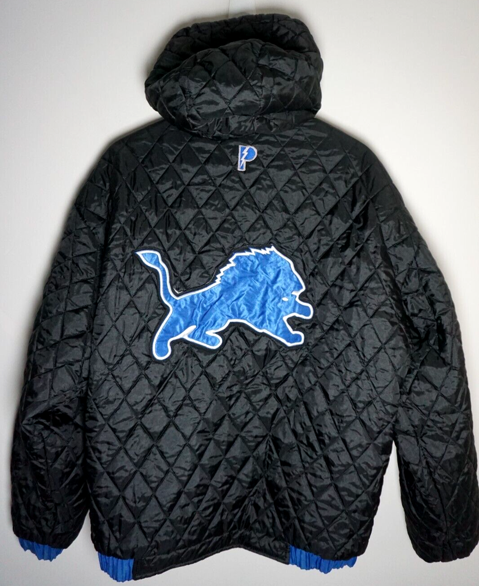 Vintage 90s Detroit Lions Pro Player Puffy Jacket Large Mens