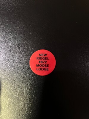 Vintage Red Drink Token - MOOSE LODGE #872 - (NEW RIEGEL) | eBay