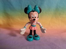 Rare Vintage Applause Disney Minnie Mouse Bendy Figure Pink Teal