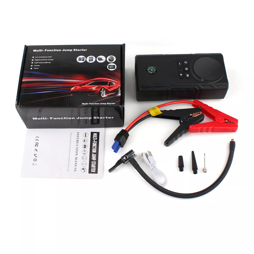 Car Jump Starter with Air Compressor 99800mAh Battery Jumper Box Charger Booster