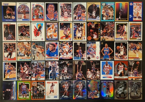 Lot of 50 Different ISIAH THOMAS Basketball Cards HOF 1988-2023 BSK3184