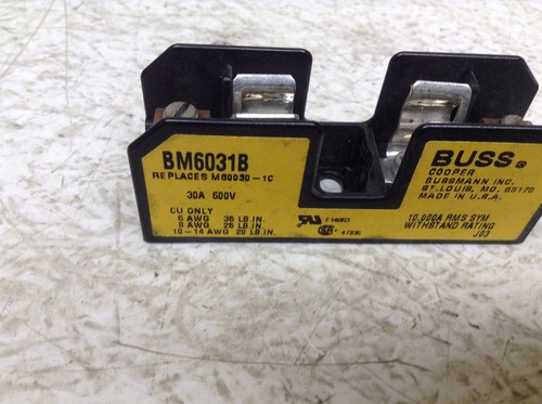 Cooper Bussmann BM6031B 1 Pole Fuse Holder 600 V 30 Amp BM6031 (TBI) - Picture 2 of 2