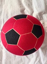 Outdoor Training Felt Soccer Ball Inflatable Sticky Soccer Ball Black On Red
