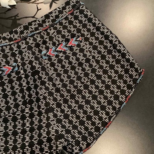 Dolce Vita Pamina Woven Tweed Pattern Beaded Shortie Shorts Black White NWT - Picture 8 of 14