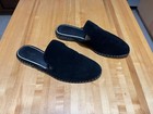 rag & bone Black Suede Mules, Silver Nailhead Accents 36.5/Us 6.5