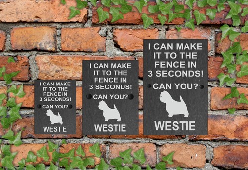 Dog Slate Gate Sign 3 Sizes I Can Make it to the Fence ALL BREEDS AVAILABLE M-Y - Picture 25 of 29