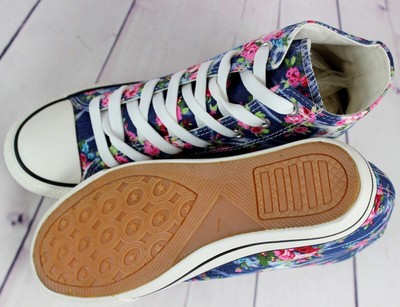 navy hidden wedge trainers