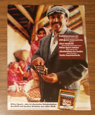 Seltene Werbung RITTER SPORT Voll-Nuss Schokolade - Beste Zutaten 1983