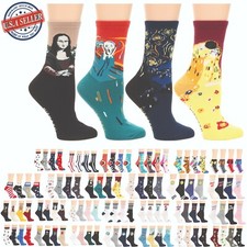 MIRMARU Women s 4 Pairs Animal Cute Funny Novelty Casual Cotton Crew Socks.