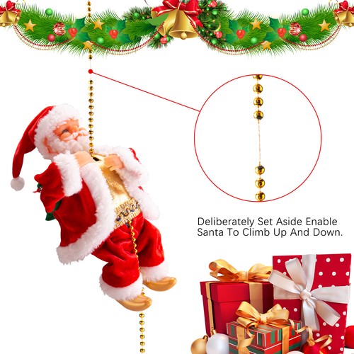 Climbing Santa Claus Musical Electric Doll Christmas Ornament Decor Xmas Gift - Picture 21 of 50