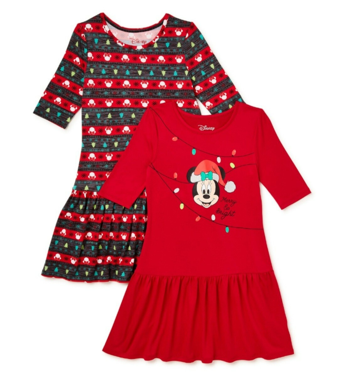Girls 2 Pack Minnie Mouse Christmas Dresses Size XS 4/5 NEW | eBay
