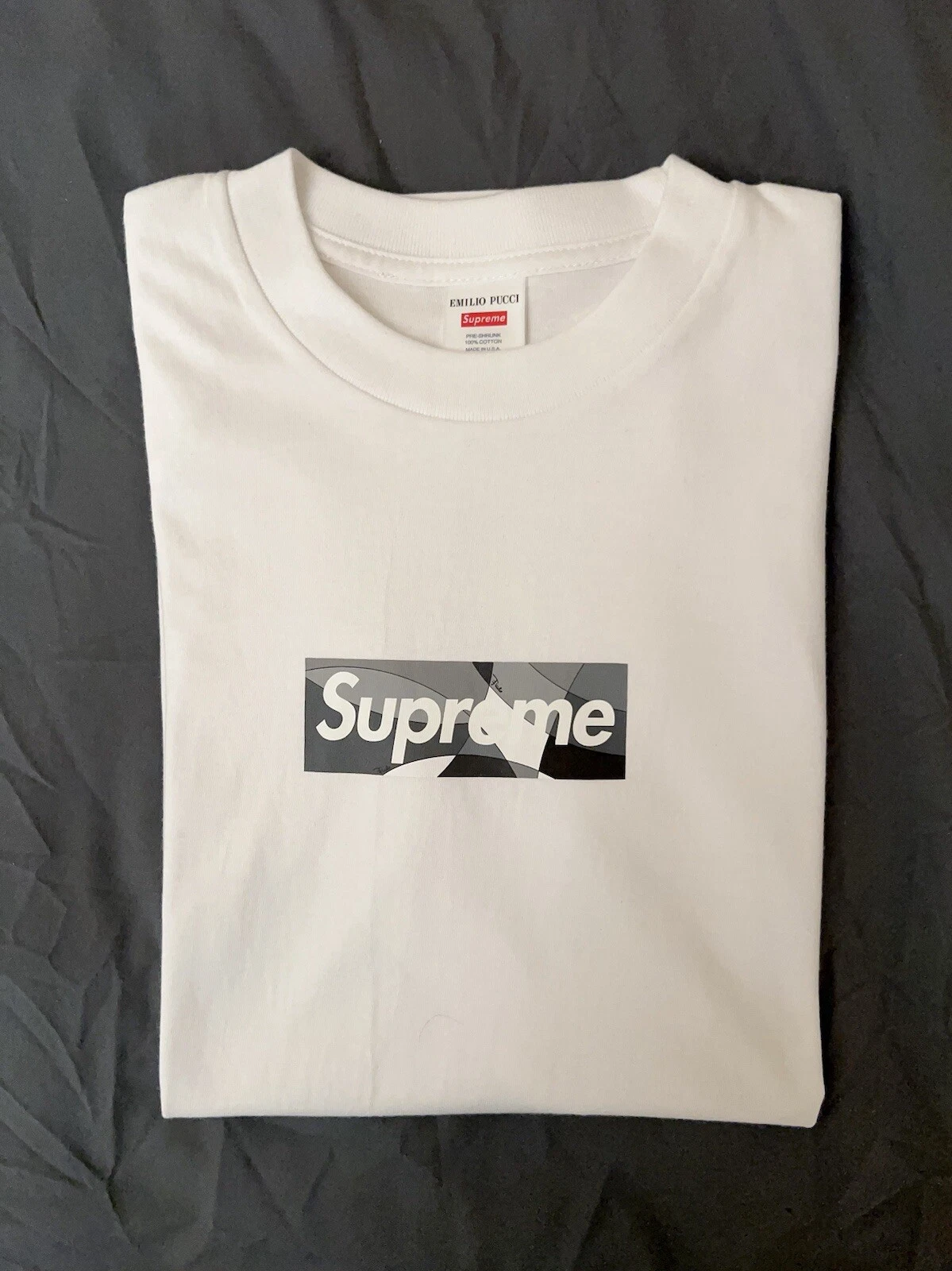 Tee shirt Supreme Emilio Pucci Box Logo Noir/Blanc