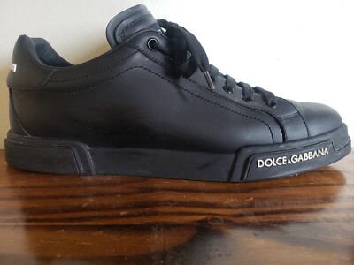 【関税&送料込み】Dolce & Gabbana 'Portofino' Black Sneake Men's Dolce & Gabbana Portofino Black (Size 9.5) | eBay