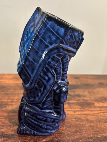Mondo Aliens Tee-Kis Tiki Mug Xeno Blue Glaze 2017 MIB - Picture 5 of 13