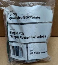 Deako 3 Gang Single Pole Rocker Switch White DS-BS3X-WHNL-UCQ