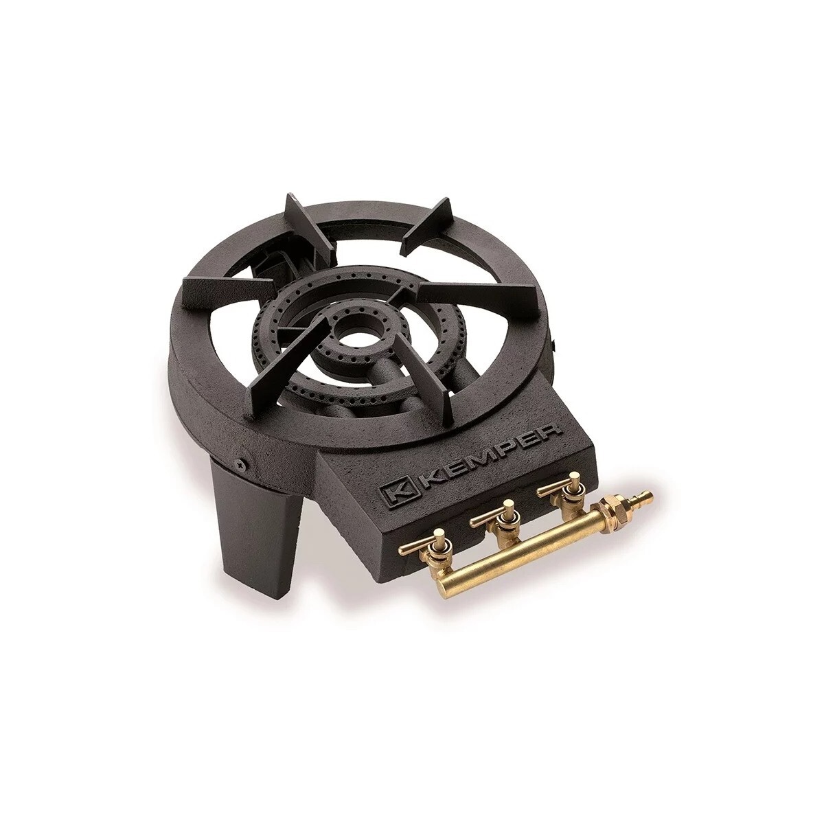 Fornello Ghisa Kemper 8,6 Kw 3 Piedi 3 Rubinetti Ottone Potente E Stabile