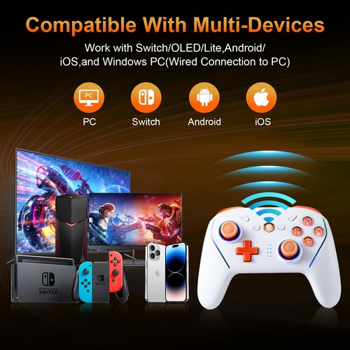 Bluetooth Wireless Controller For Nintendo Switch Lite/OLED PC IOS Android phone - Picture 14 of 47