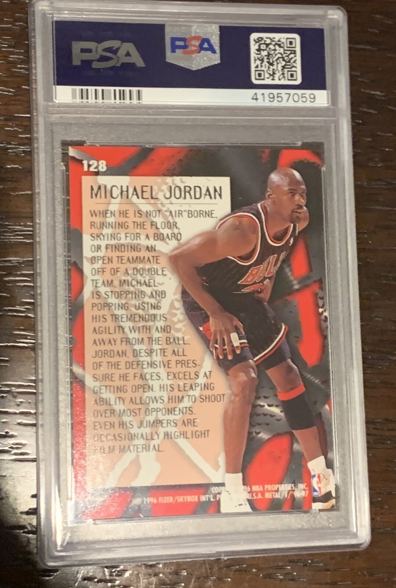 1996-97 Fleer Metal Metallized #128 Michael Jordan PSA 8 NM-MT 