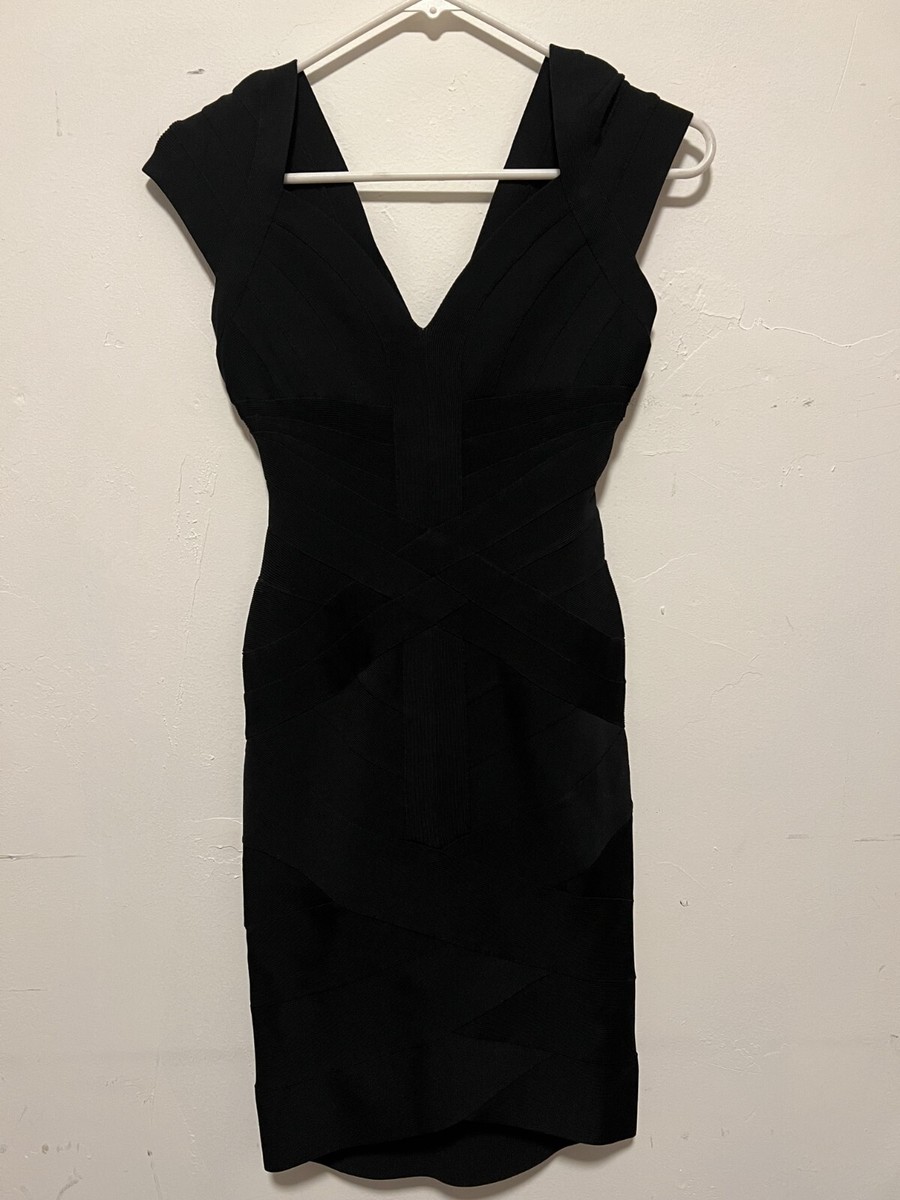【関税込み】Herve Leger ブラック ビスチェドレス Herve Leger Women's Black Icon Bandage Bustier Mini Dress